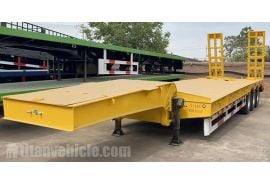 Tri Axle 80 Ton Step Deck Trailer Order to be Exported to Papua New Guinea