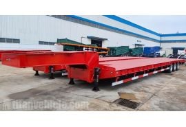 80 Ton Lowbed Truck Trailer are ready to ship to Papua New Guinea