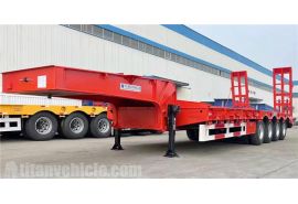4 Axle 80 Ton Low Bed Trailer will ship to Zambia