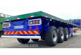 12.5m Tri Axle Trailer with Single Tires will shipped to Martinique