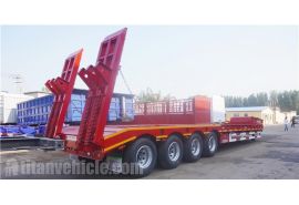 4 Axle 100 Ton Low Loader Semi Trailer is shipped to Angola