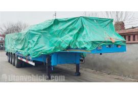 4 Axle 120 Ton Heavy Load Low Bed Truck Trailer will be sent to Benin