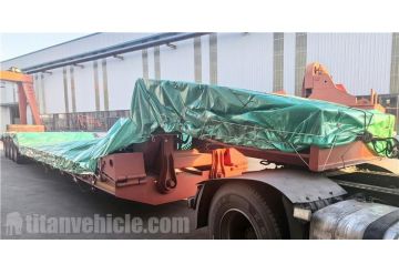 4 Axle 120 Ton Detachable Gooseneck Lowboy Trailer will be shipped to Guam