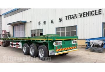Tri Axle Flatbed Trailer will be sent to Saint Martin by Container