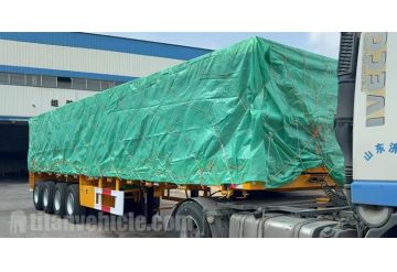 Multiple 4 Axle Flatbed Trailers Ready Ship to Ivory Coast