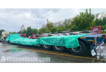 3 Axle 80 Ton Lowboy Semi Trailer will be Sent to Ghana