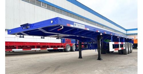 In Stock! 3 Axle Flatbed Semi Trailer FOB Price 8400 USD