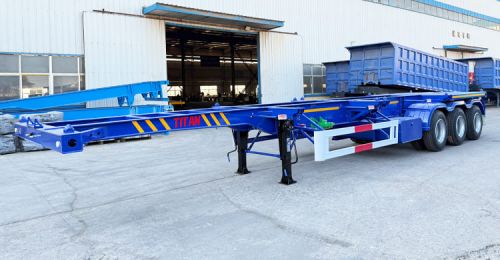 Fast Delivery Tri Axle Skeletal Trailer at Promotional FOB Price: 9800 USD