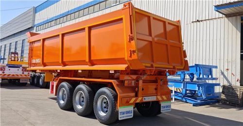 3 Axle U Shape 30 CBM Dump Truck Trailer FOB Price: 13000 USD