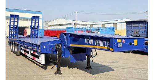 Ready to Ship! 3 Axle 80 Ton Low Bed Truck Trailer FOB 17450 USD