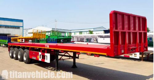 4 Axle Semi Truck Flatbed Trailer will be Sent to Guyana