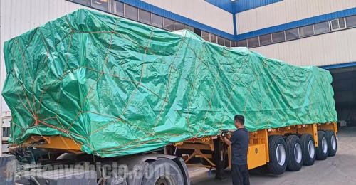 5 Axle 40FT Semi Flatbed Trailer Ready Ship to Ghana
