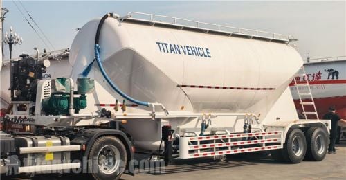 2 Axle Dry Bulk Pneumatic Cement Tanker Trailers had shipped to Congo