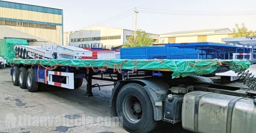 Tri Axle Flat Deck Trailer will be Shipped to Guyana