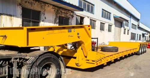 4 Axle 100 Ton RGN Lowboy Trailer will be Sent to Nigeria