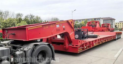 4 Axle Detachable Gooseneck Trailer Shipped to Nigeria