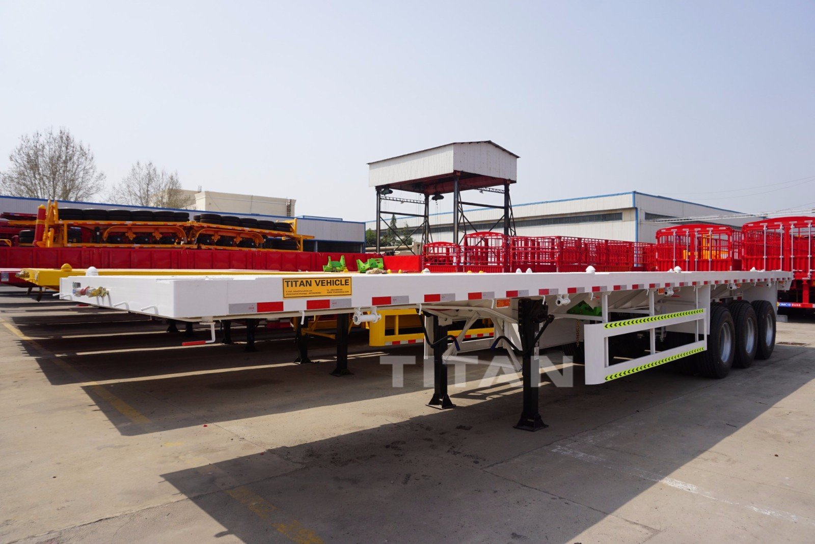 3 Axles semi flatbed trailers for sale