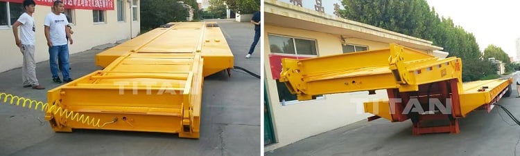 What is a detachable lowboy trailer used for