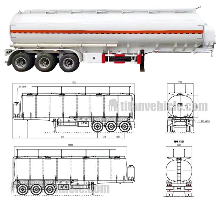 Drawing of Petrol Tanker Trailer Manufacturer