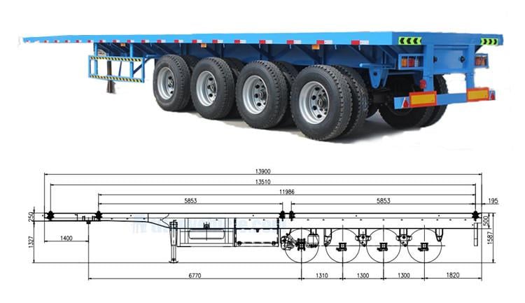 20 40 45 53 Ft Flatbed Trailer Dimensions Specifications