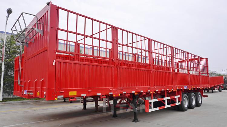 3 Axle 60 Ton Fence Cargo Truck Trailer for Sale