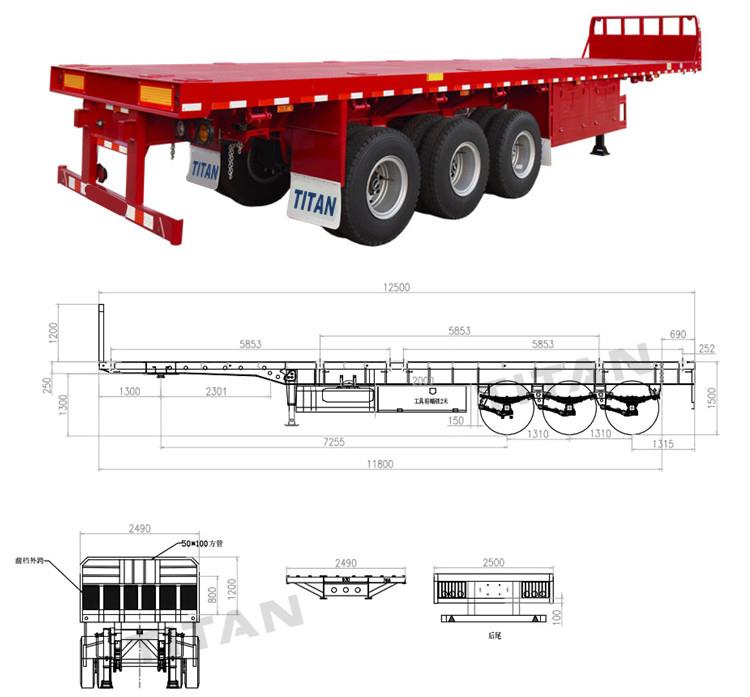 Tractor Trailer Dimensions - Flatbed Dimensions