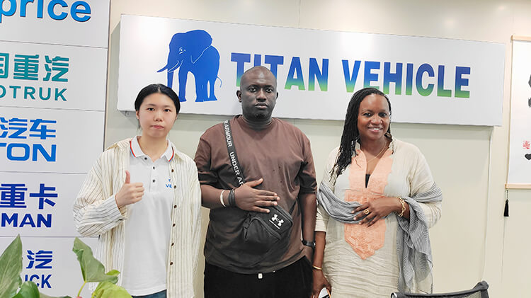 Ghanaian Customers Come to Titan Vehicle To Buy Fuel Tanker Trailers