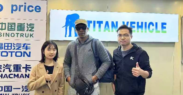 Tanzanian Customers Visited TITAN VEHICLE to Buy Flatbed Trailer