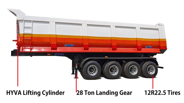 4 Axle Dump Semi Trailer for Sale In Kenya