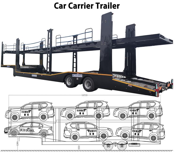  2 Axle Car Carrier Trailers for Sale In Namibia