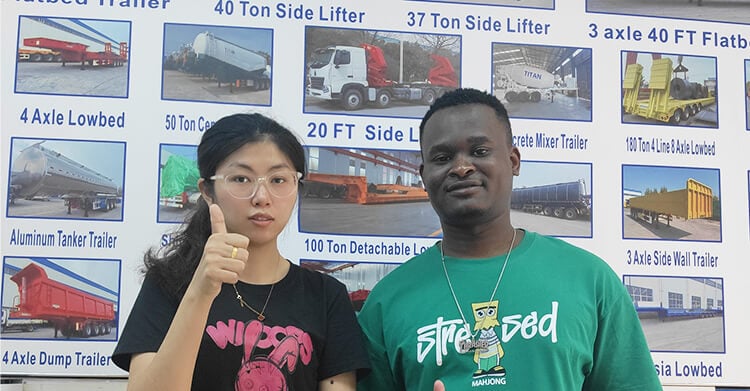 3 Axle Hydraulic Lowbed Trailer for Sale in Ghana