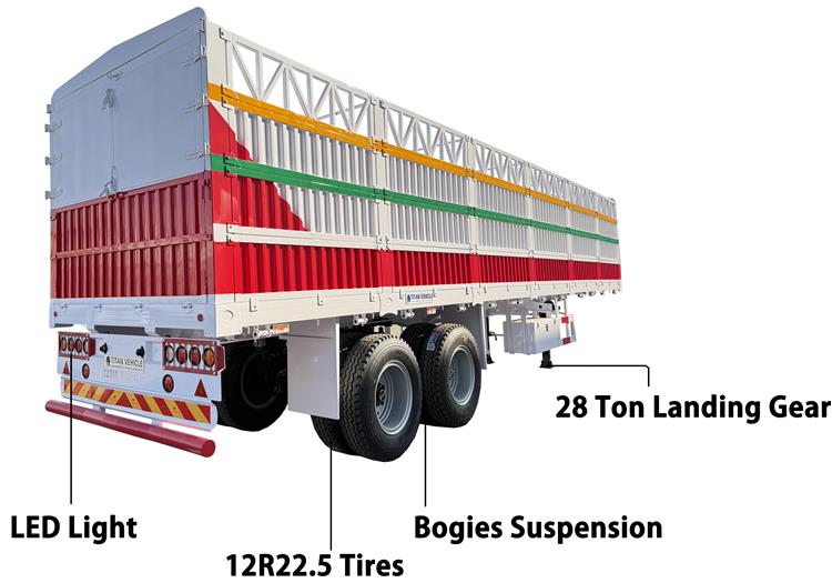 2 Axle Fence Cargo Trailer for Sale In Senegal