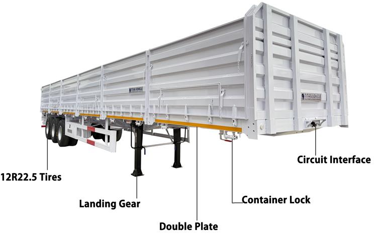 2025 New Style 60 Ton Side Wall Trailer for Sale In Zimbabwe
