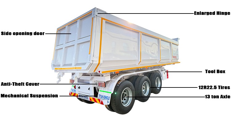 3 Axle Semi Dump Trailer for Sale in Senegal