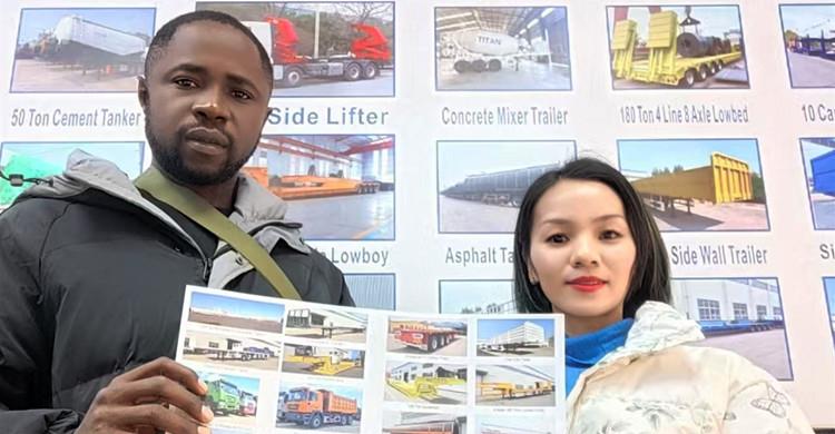 Tanzanian Customer Come to TITAN to Buy Lowbed Trailer