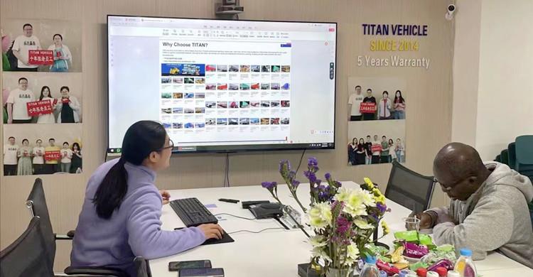 Ghanaian Customer Visit TITAN for 3 Axle Lowboy Trailer