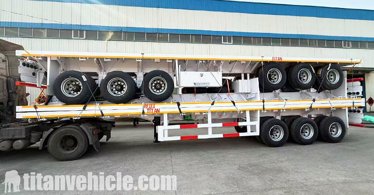 3 Axle 40 Ft Flatbed Trailer for Sale in Djibouti