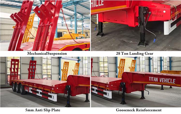 60 Ton Low Bed Truck Trailer for Sale In Angola