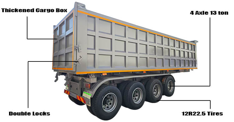 4 Axle Semi Dump Trailer for Sale in Jamaica