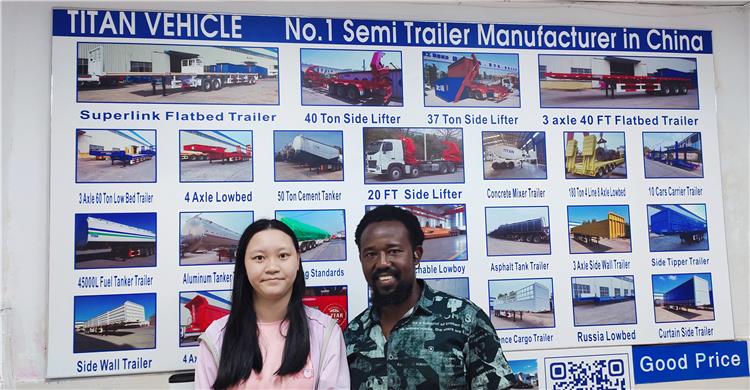 3 Axle 80 Ton Lowboy Truck Semi Trailer for Sale In Nigeria