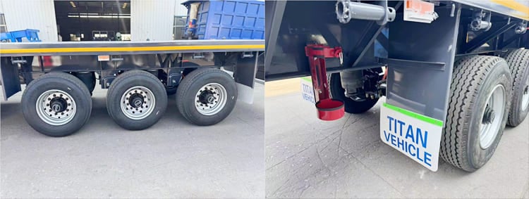 Tri Axle 40 Ft Flatbed Semi Trailer for Sale in 
