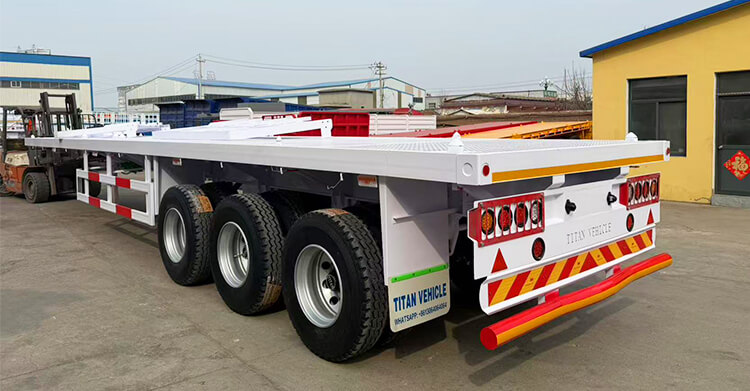 Tri Axle Flatbed Trailer for Sale in Zambia