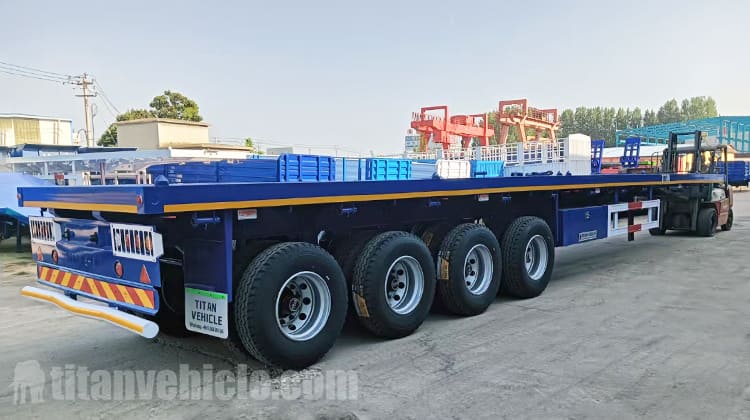 4 Axle Flatbed Semi Trailer for Sale in Uganda 