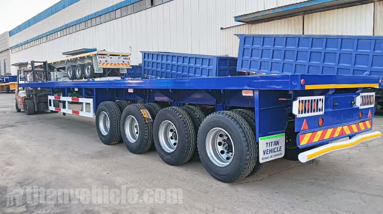 4 Axle Flatbed Semi Trailer for Sale in Uganda 