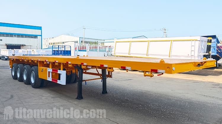 4 Axle Flatbed Semi Trailer for Sale in Tanzania