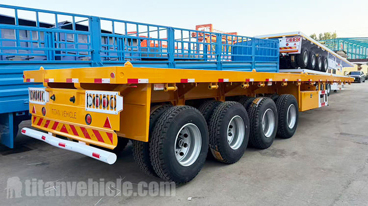 4 Axle Flatbed Semi Trailer for Sale in Tanzania