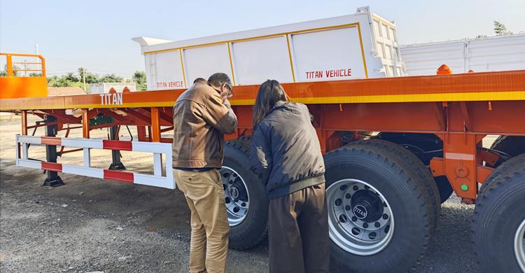 Côte d'Ivoire Customer Visit TITAN Factory to Buy Tri Axle Trailer