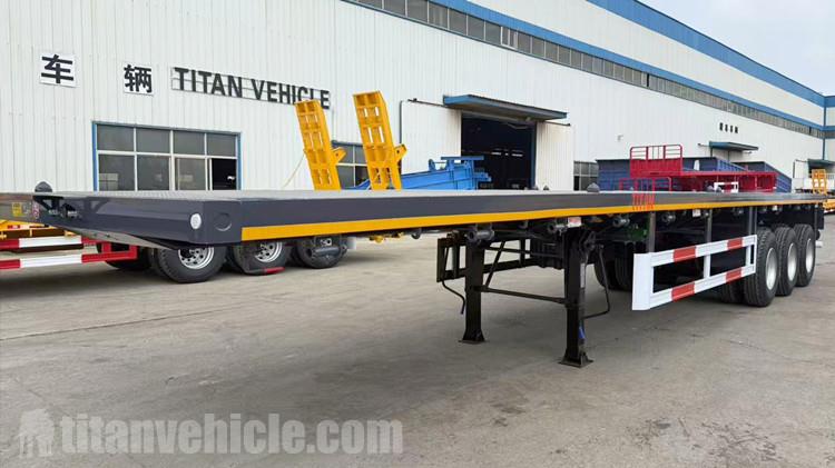 Flatbed Tri Axle Trailer for Sale in Côte d'Ivoire
