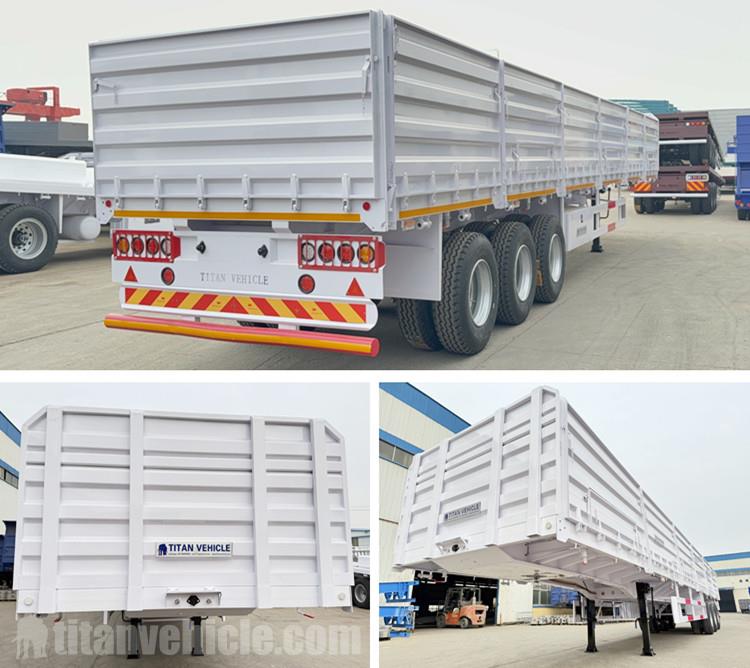 Grain Tri Axle Trailer with Board for Sale in Zimbabwe