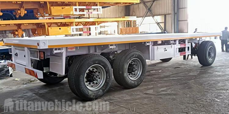 Tri Axle Flatbed Drawbar Trailer for Sale in Tanzania